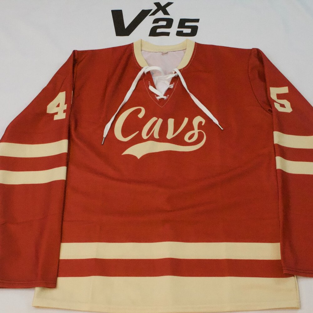 NEW Men's Cleveland Cavaliers Donovan Mitchell Long Sleeve Hockey Jersey Sz Md